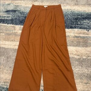 Nordstrom Tan Pleated Trousers wide leg, High rise